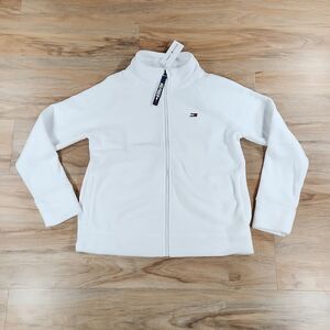 🔥NWT Tommy Hilfiger Sport Ivory Zippered Fleece Jacket Large